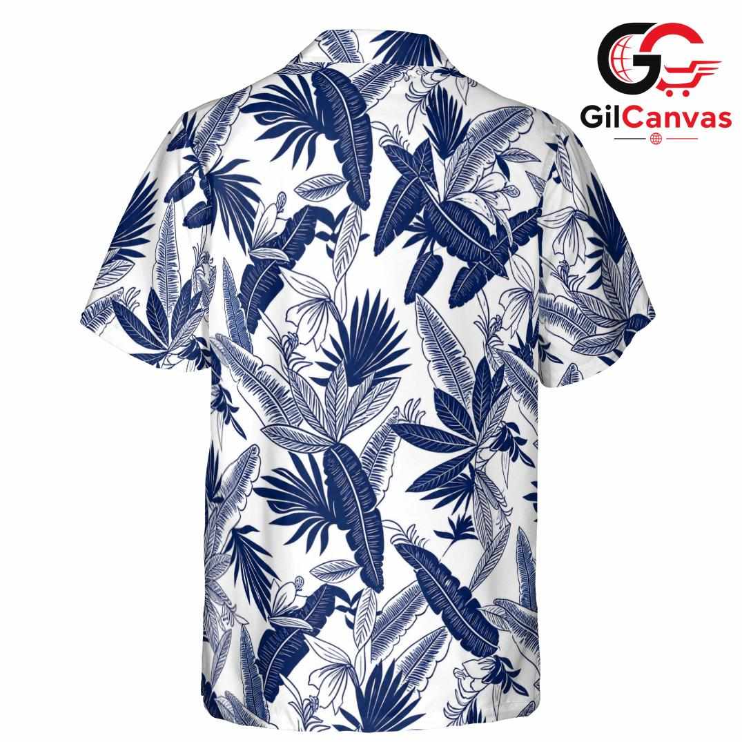 Tropical Leaf Beach Hawaiian Tee, Unisex Casual Apparel Summer Vacations