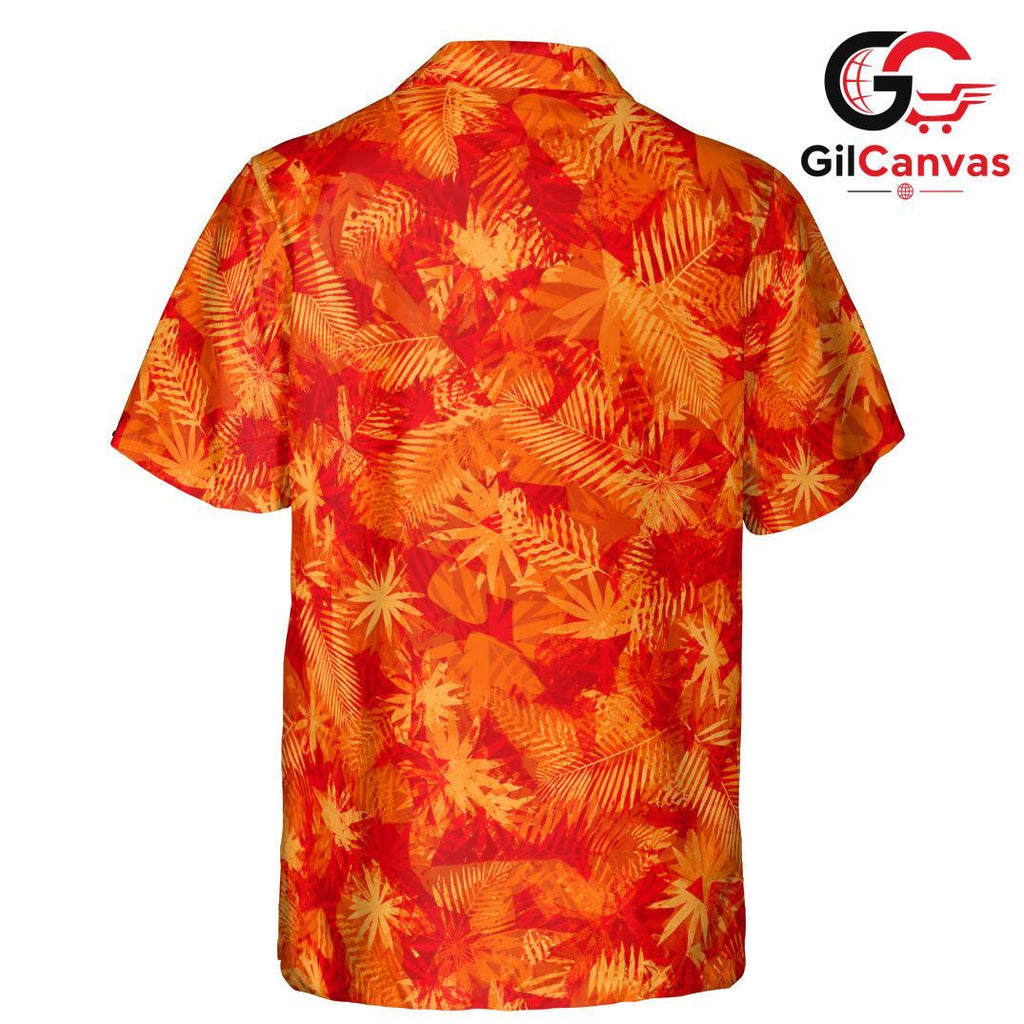 Tropical Leaf Hawaiian Shirt, Unisex Vacation Wear Casual Summer Apparel