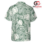 Tropical Leaf Print Shirt Women, Elegant Summer Style For Beach Vacations