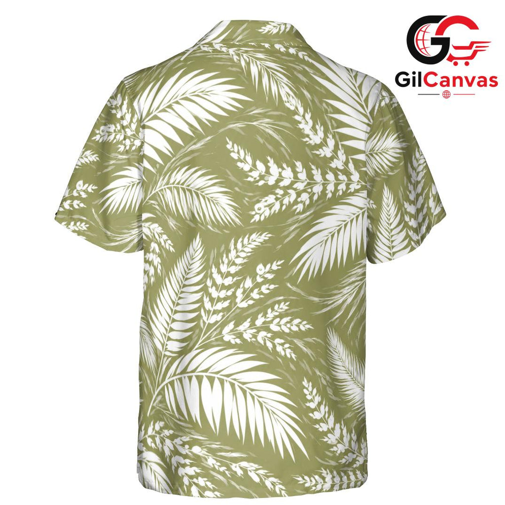 Tropical Leaves Hawaiian Shirt, Stylish Casual Wear for Men Summer Events