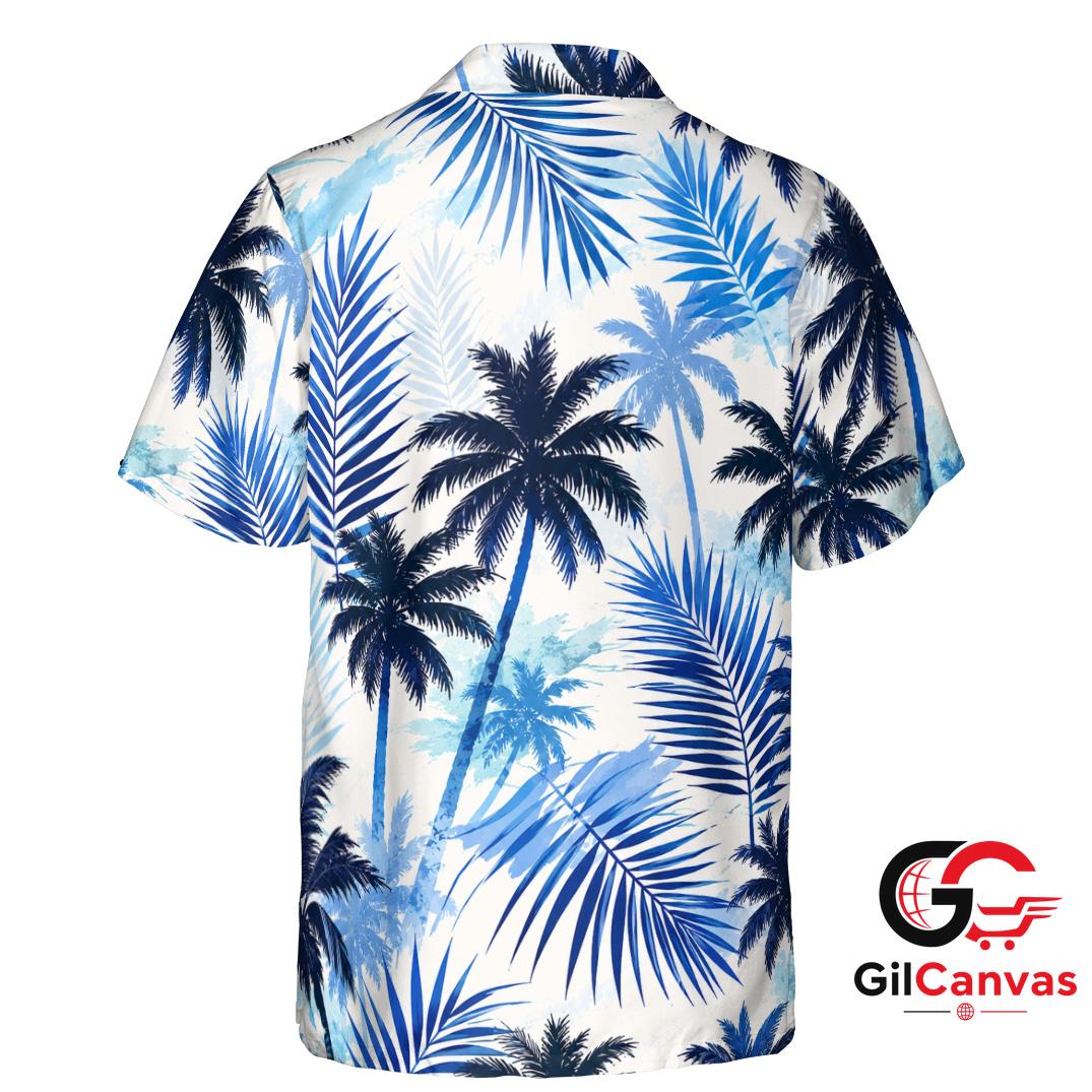 Tropical Palm Hawaiian Shirt For Summer Beach Vacation Unisex Casual Wear