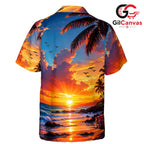 Tropical Sunset Beach Shirt Unisex, The Ultimate Summer Vacation Casual Apparel