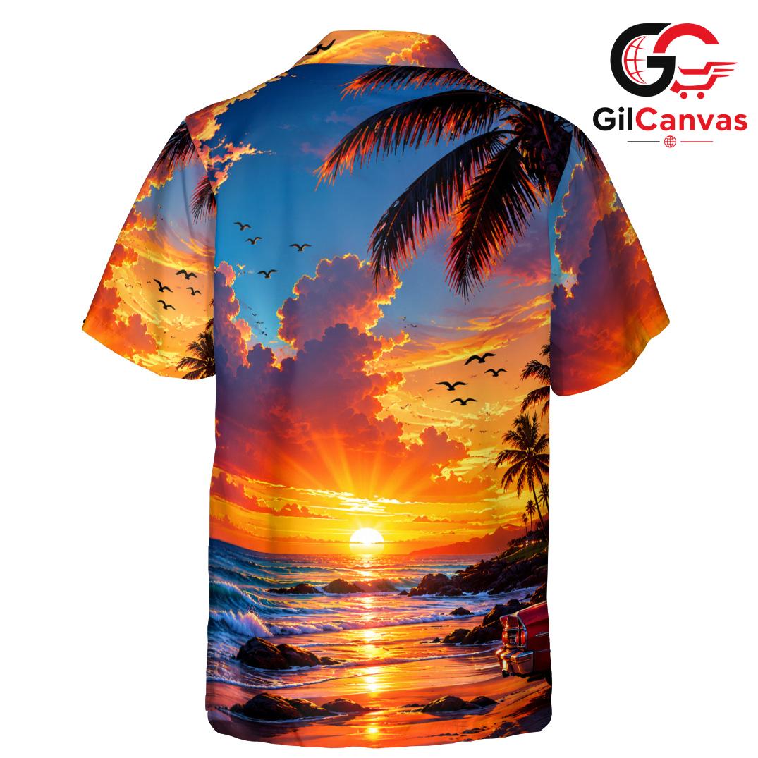 Tropical Sunset Beach Shirt Unisex, The Ultimate Summer Vacation Casual Apparel