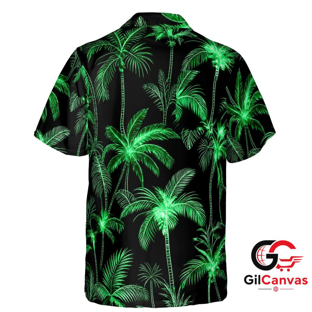 Vibrant Palm Hawaiian Shirt For Unisex Summer Vacations Tropical Apparel Fit