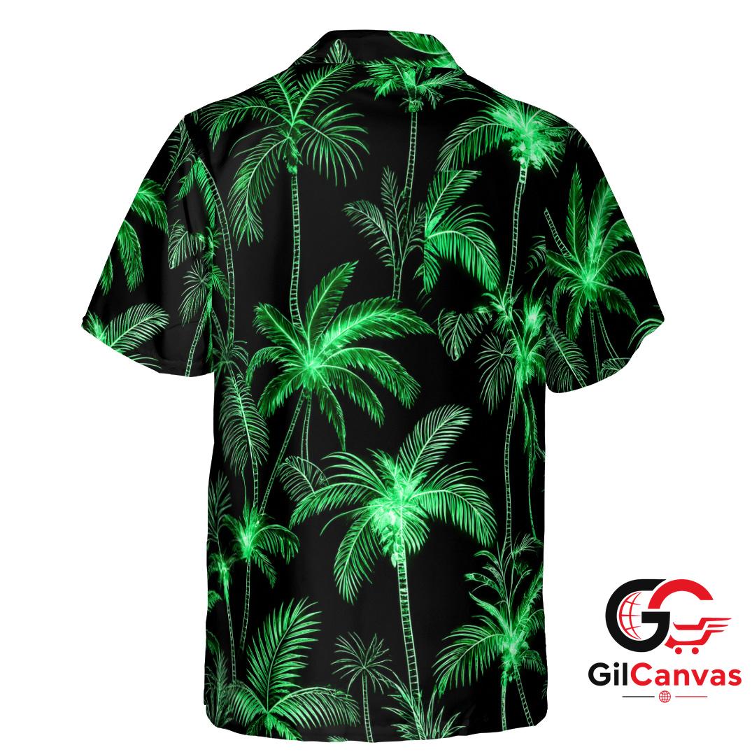 Vibrant Palm Hawaiian Shirt For Unisex Summer Vacations Tropical Apparel Fit