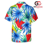 Vibrant Tropical Hawaiian Tee, Custom Unisex Beachwear for Summer Events