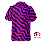 Vibrant Wavy Tee Hawaiian Shirt For Summer Beach Wear Unisex Casual Apparel