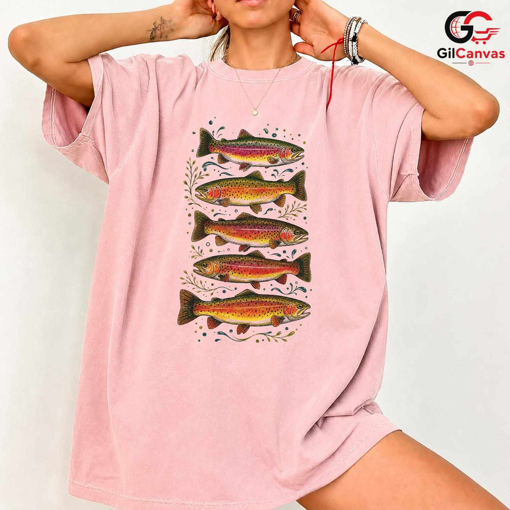 Vintage Eco Friendly Fish T-Shirt Nature Summer Adventure Unisex Apparel