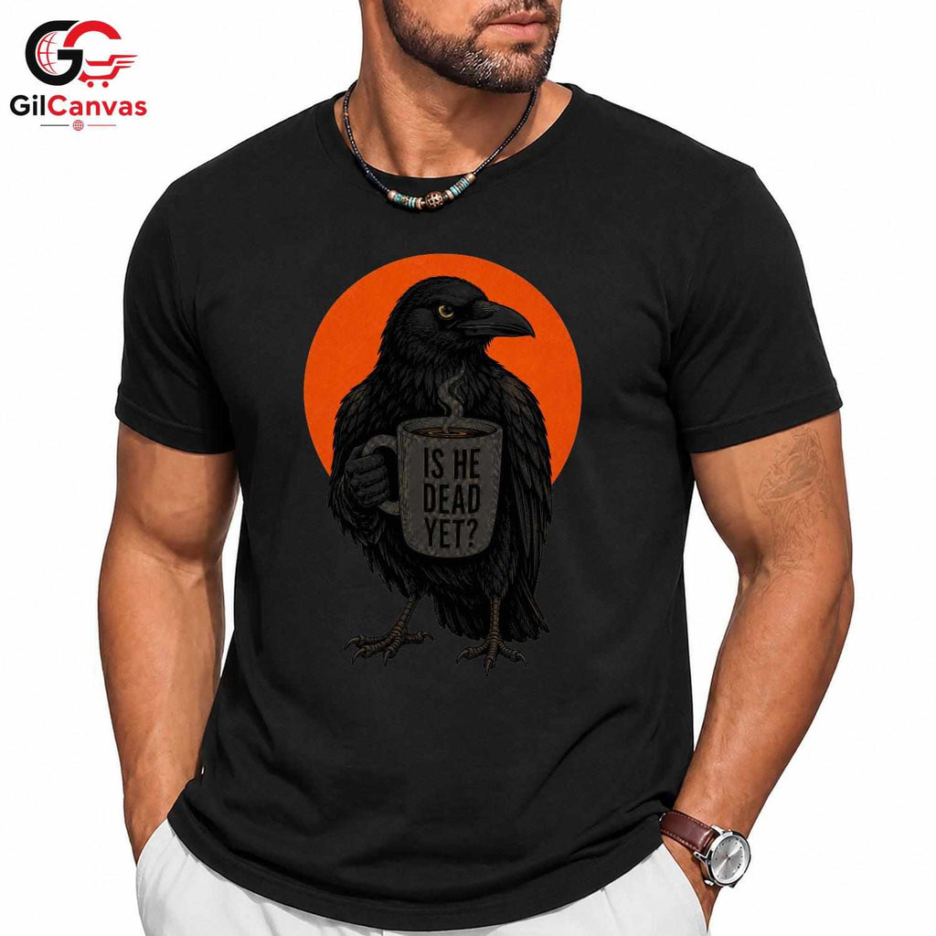 Vintage Halloween Raven Tee Quirky Gift Design Perfect For Men Women Apparel
