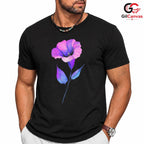 Watercolor Flower Art T-Shirt Unisex Purple Pink Botanical Garden Design