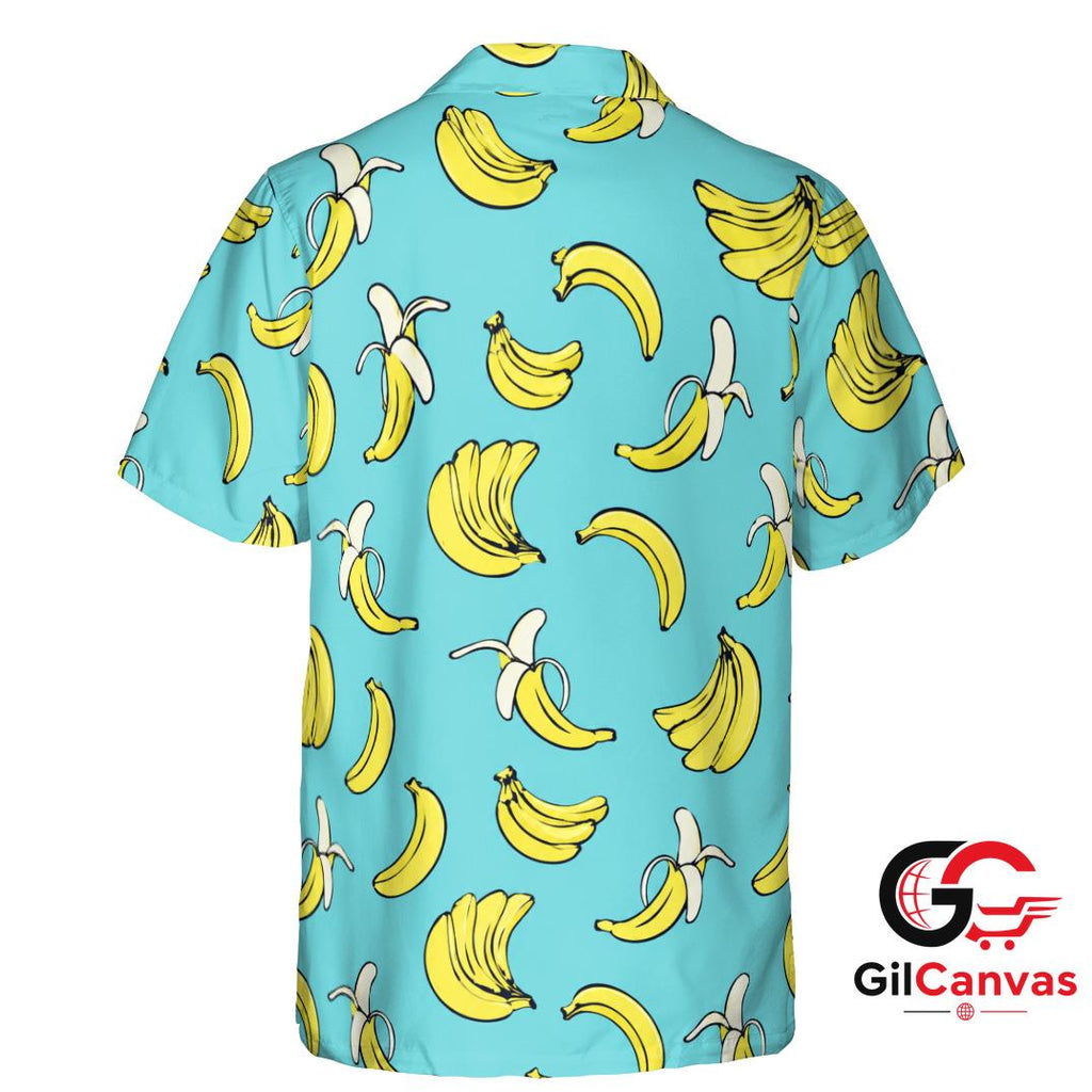 Yellow Banana Hawaiian Shirt For Summer Fun Unisex Beachwear Tropical Style