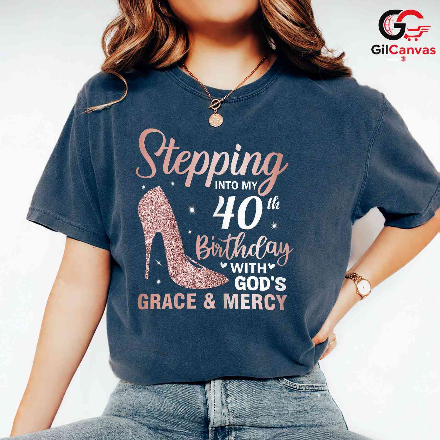 40th Birthday Grace Tee Shirt Unisex Women Special Day Celebration Gift