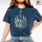 Alien Sasquatch Owl T-Shirt Unisex Cosplay Adventure Reading Stars Graphic Apparel