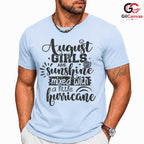 August Girl Summer Tee Shirt Unisex Fun Typography Birthday Gift For Women