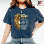 August Lion Birthday Tee Shirt Unisex Funny Quotes Gift Idea For Him Men