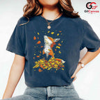 Autumn Fox Animal T-Shirt Unisex Cute Fall Nature Lover Gift Kids And Adults