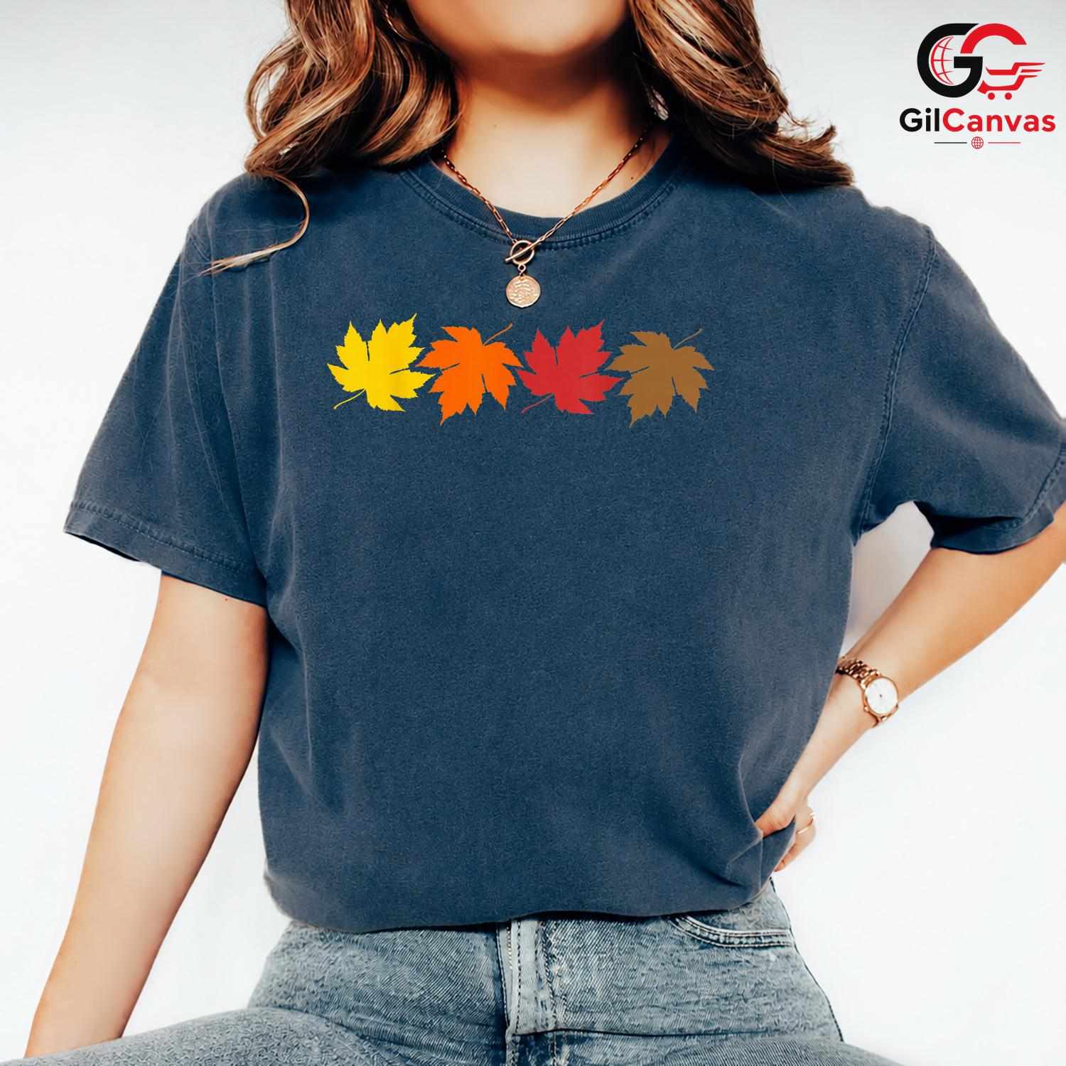 Autumn Leaves Celebrate Shirt Unisex Perfect Cozy Nature Lover Fall Season Gift