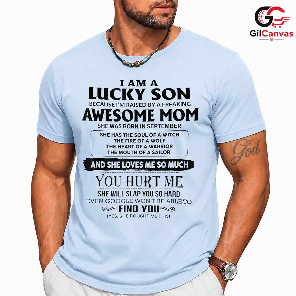 Awesome Mom September T-Shirt Unisex Witch Wolf Warrior Family Birthday Gift