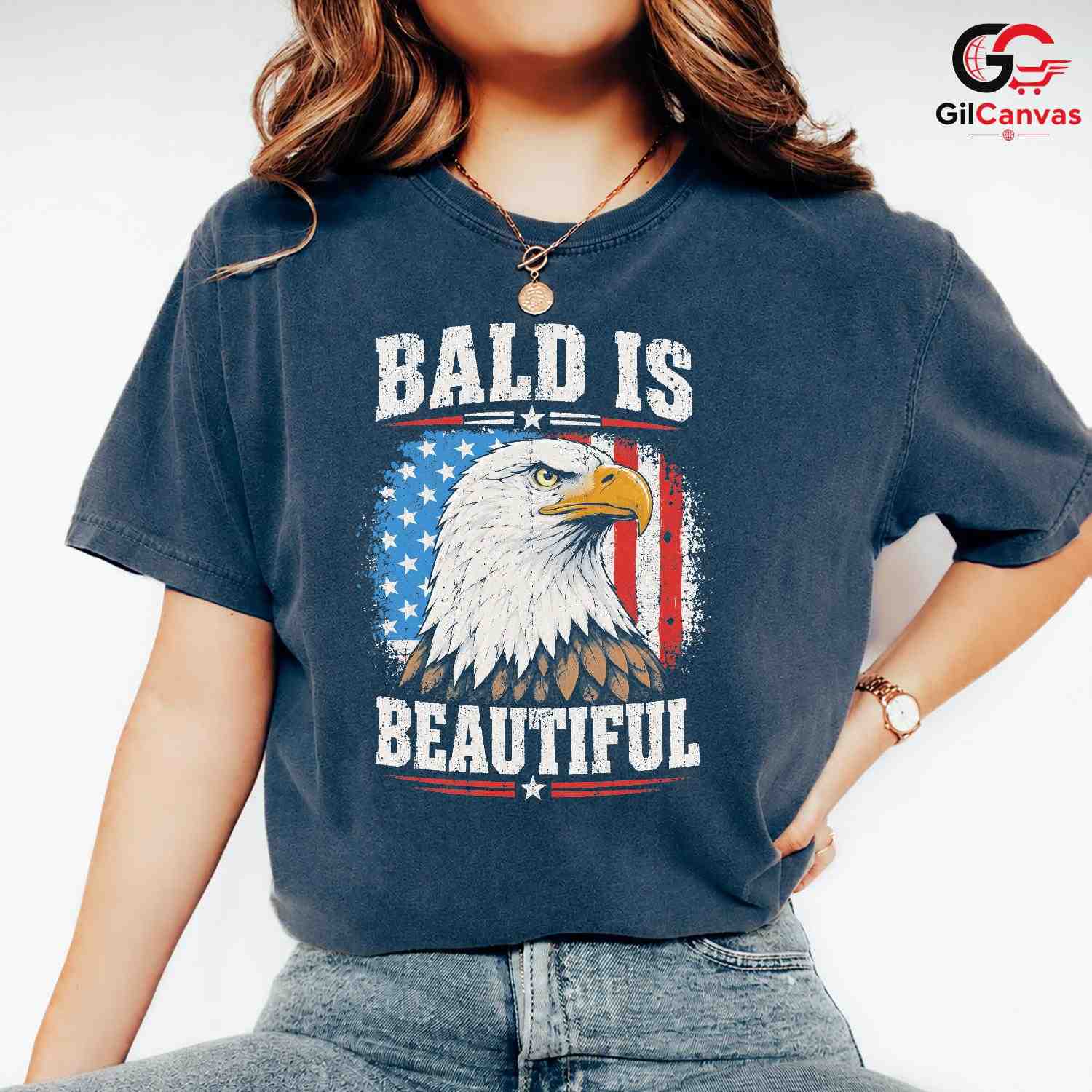 Bald Eagle American T-Shirt Patriotic Independence Day Unisex US Flag Apparel