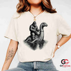 Bigfoot Lake Monster T-Shirt Mythical Adventure Unisex Cryptid Legend Gift Tee