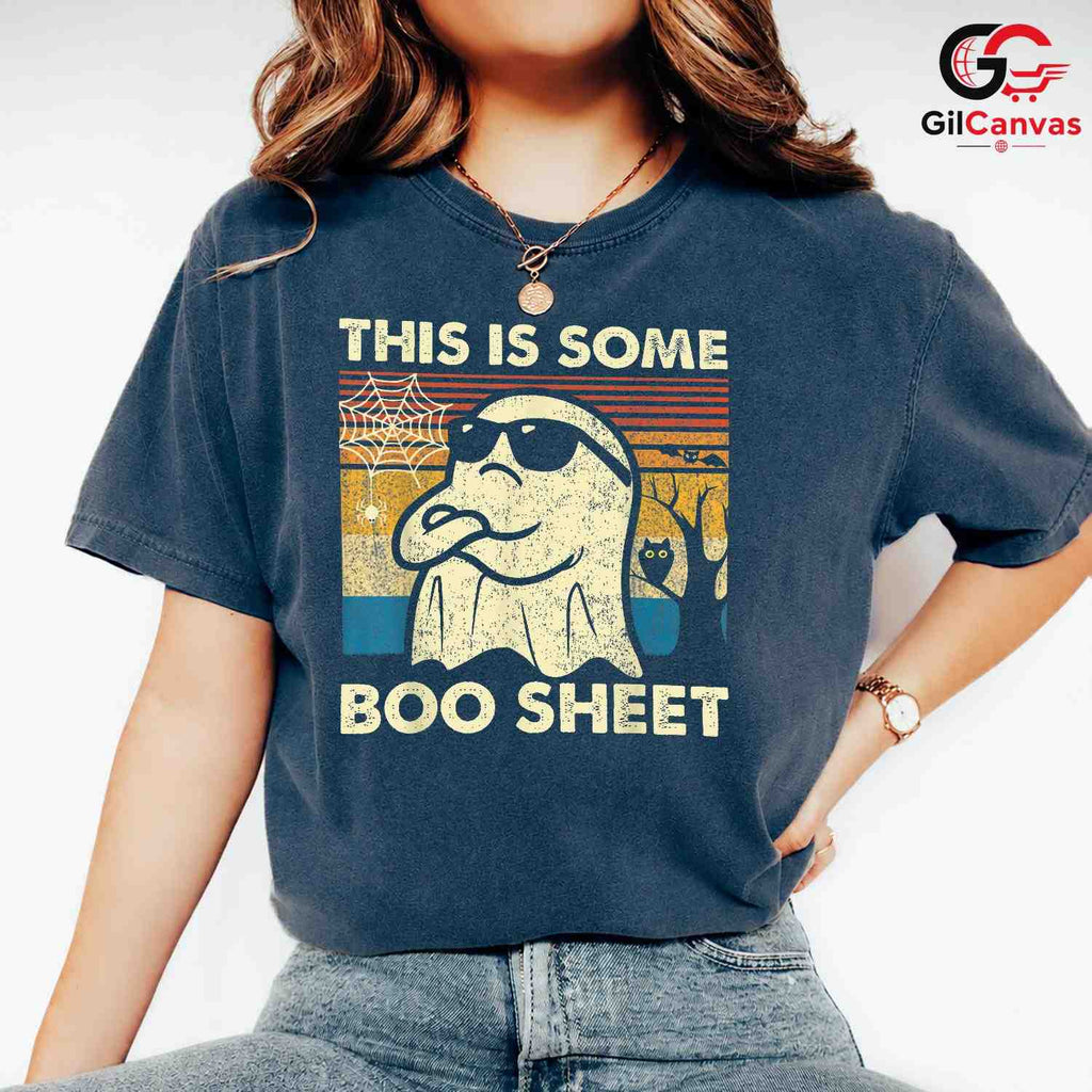 Boo Sheet Ghost Halloween T-Shirt Unisex Funny Spooky Season Gift For Adults