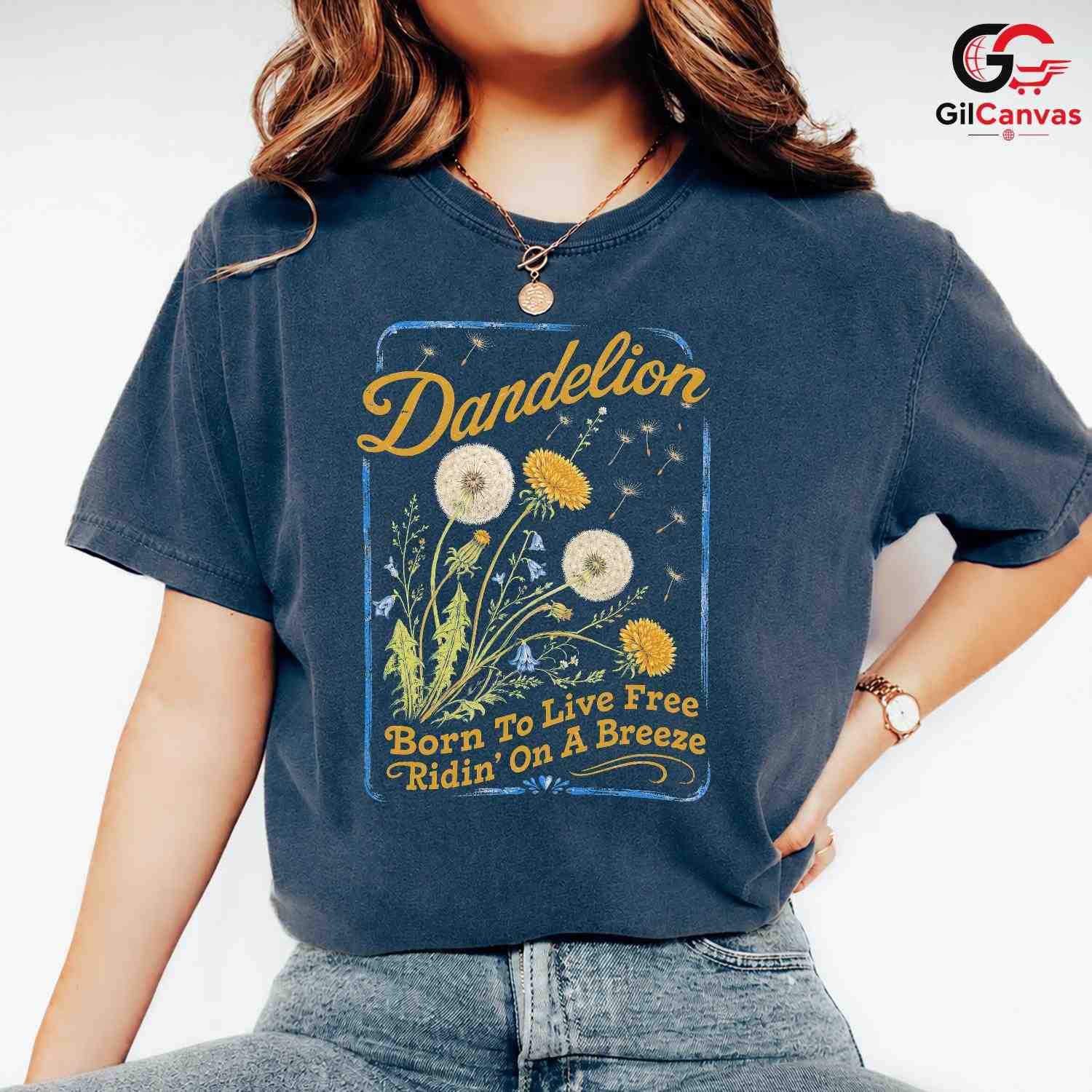 Born To Live Free Floral T-Shirt Botanical Nature Lover Unisex Graphic Apparel