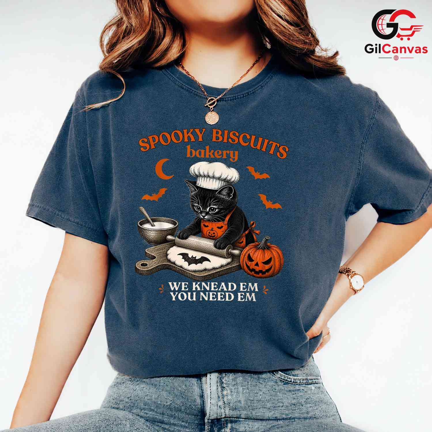 Cat Baker Foodie Spooky T-Shirt Unisex Fun Halloween Gift Idea For Cat Lovers