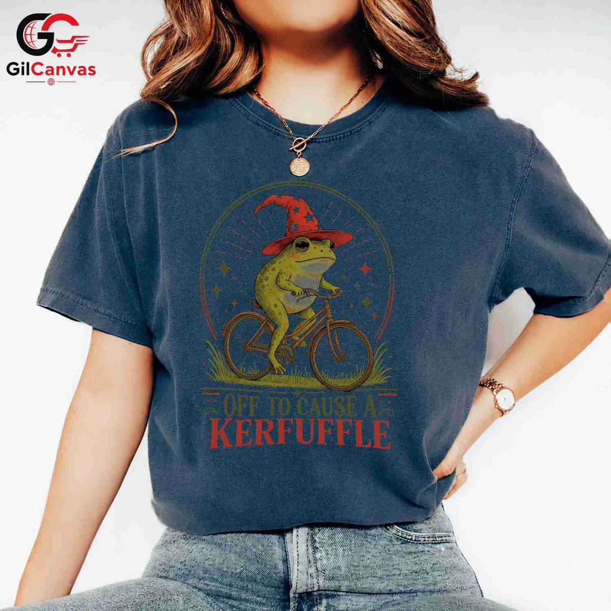 Cause A Kerfuffle Frog T-Shirt Unisex Fun Adventure Wear Humorous Graphic Shirt