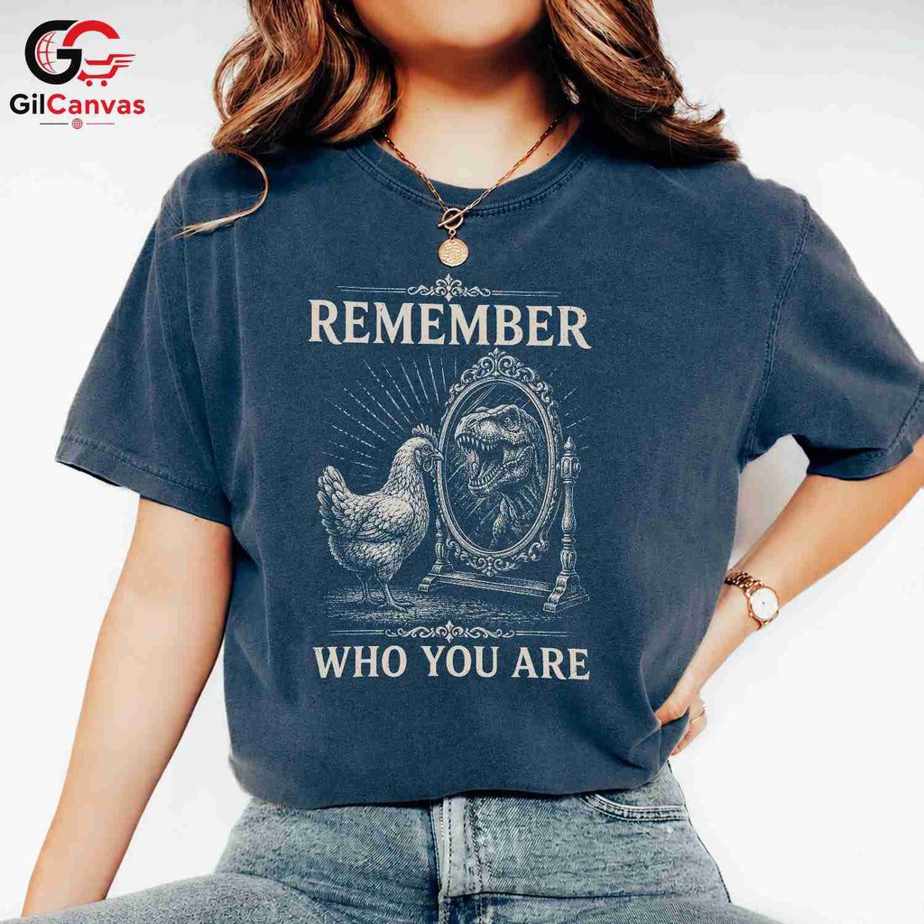 Chicken Rex Reflection Tee Fun Animal Design Perfect Gift Men Women Apparel