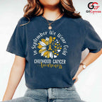Childhood Cancer Ribbon Tee Shirt Unisex September Awareness Event Gift Kids