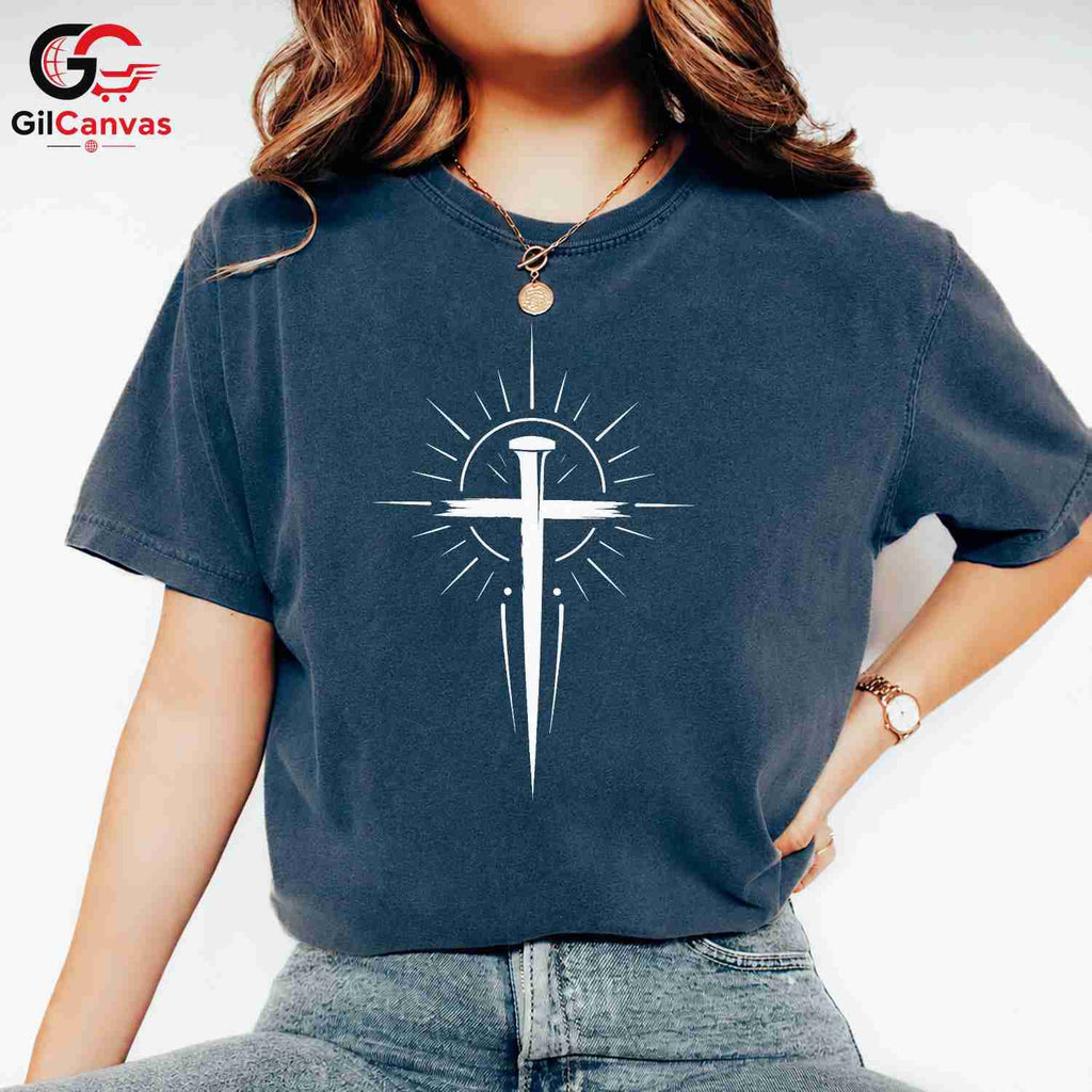 Christian Cross Graphic Tee Religious Apparel Custom Design Men Women Shirt