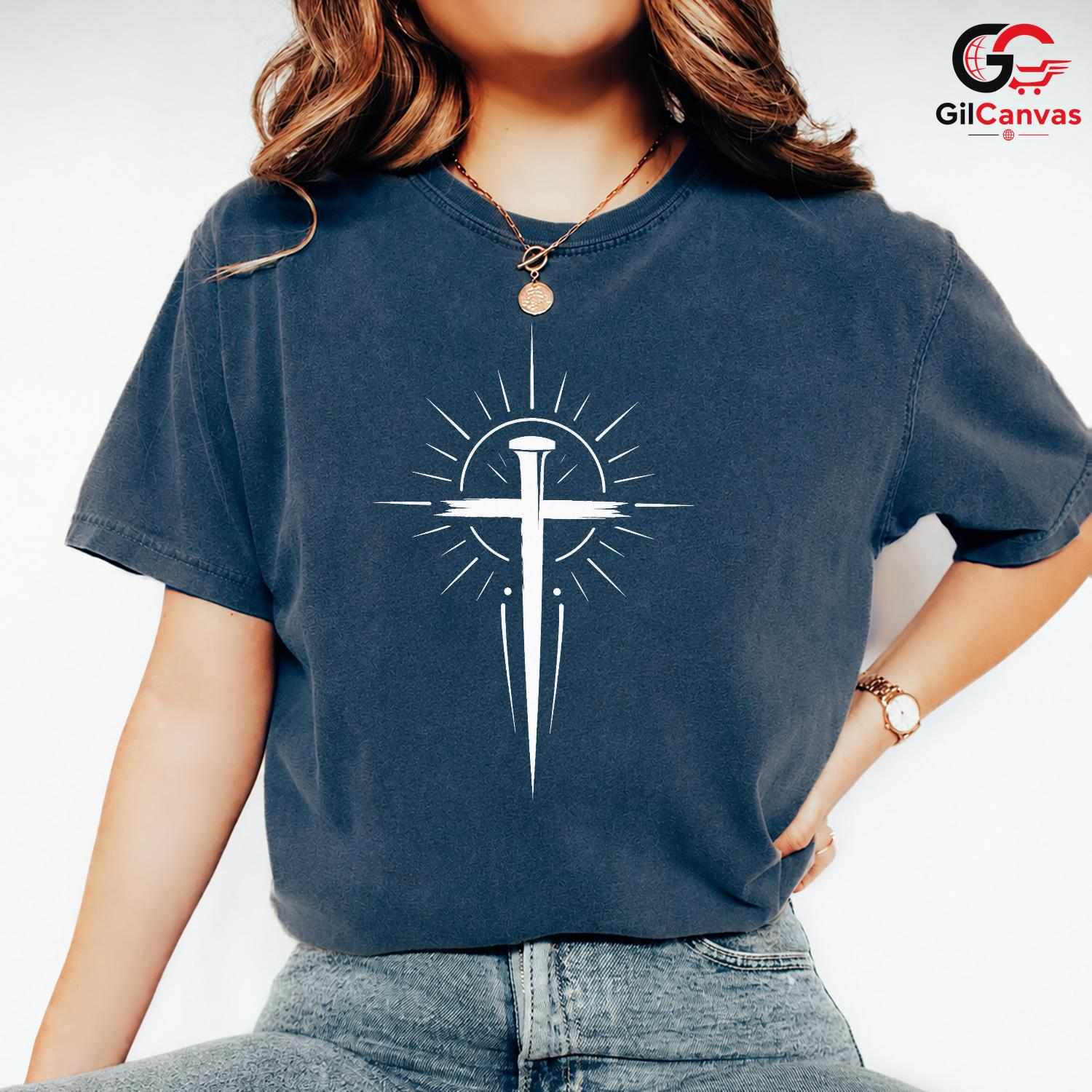 Christian Cross Graphic Tee Religious Apparel Custom Design Men Women Shirt