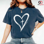 Christian Faith Cross T-Shirt Spiritual Devotion Easter Unisex Worship Apparel