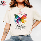 Colorful Butterfly T-Shirt Spring Art Nature Lover Unisex Graphic Tee Gift