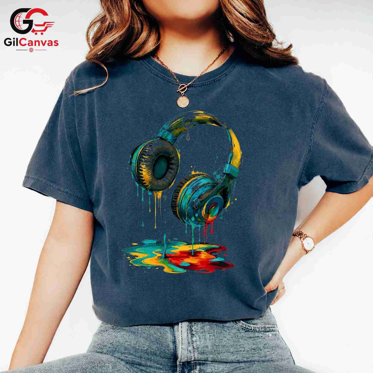 Colorful Music T-Shirt Unisex Teen Music Lover Fan Casual Graphic Apparel Shirt