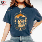 Country Funny Cat T-Shirt Unisex Animal Lover Theme Feline Graphic Casual Apparel