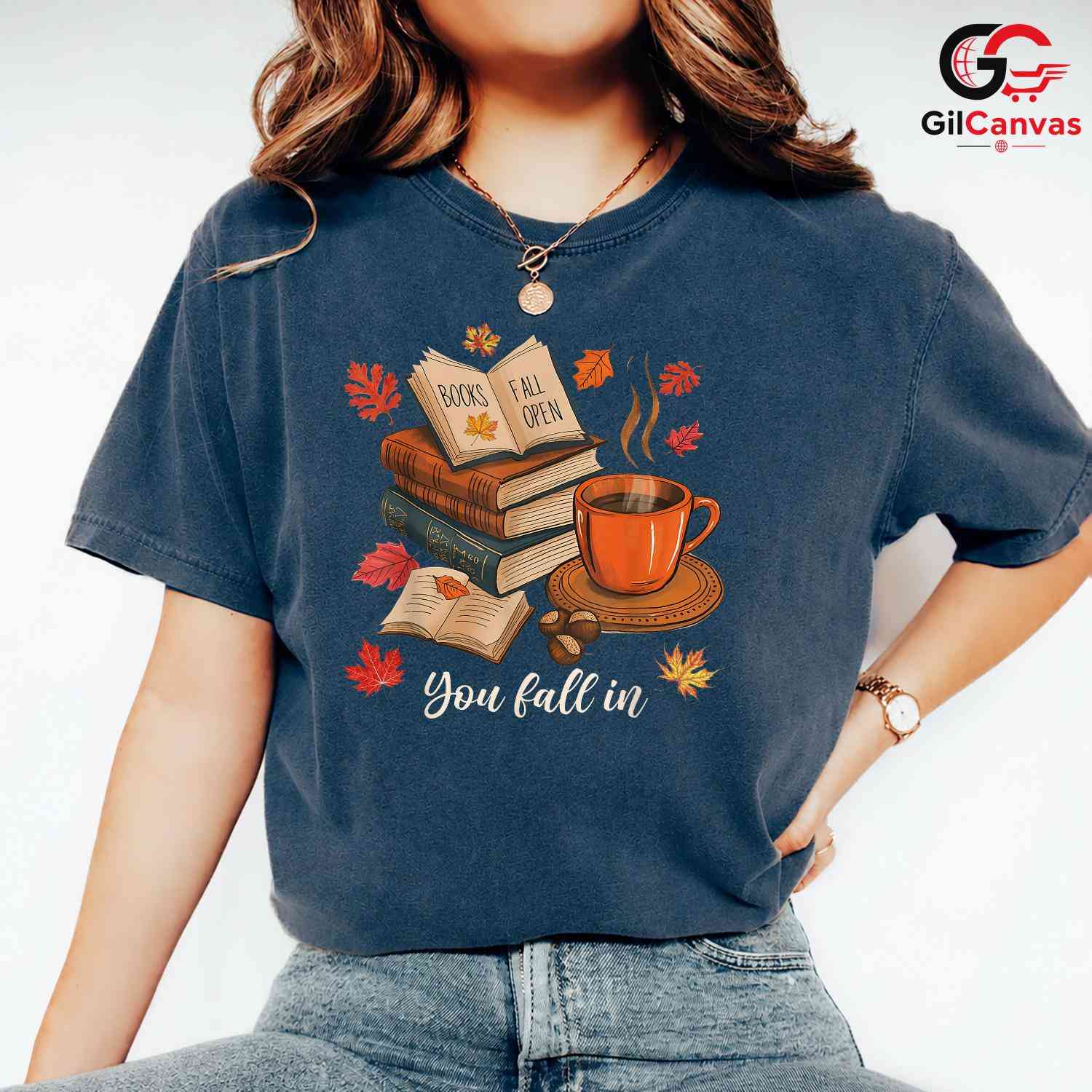 Cozy Fall Reading T-Shirt Unisex Autumn Book Lover Enthusiast Perfect Gift