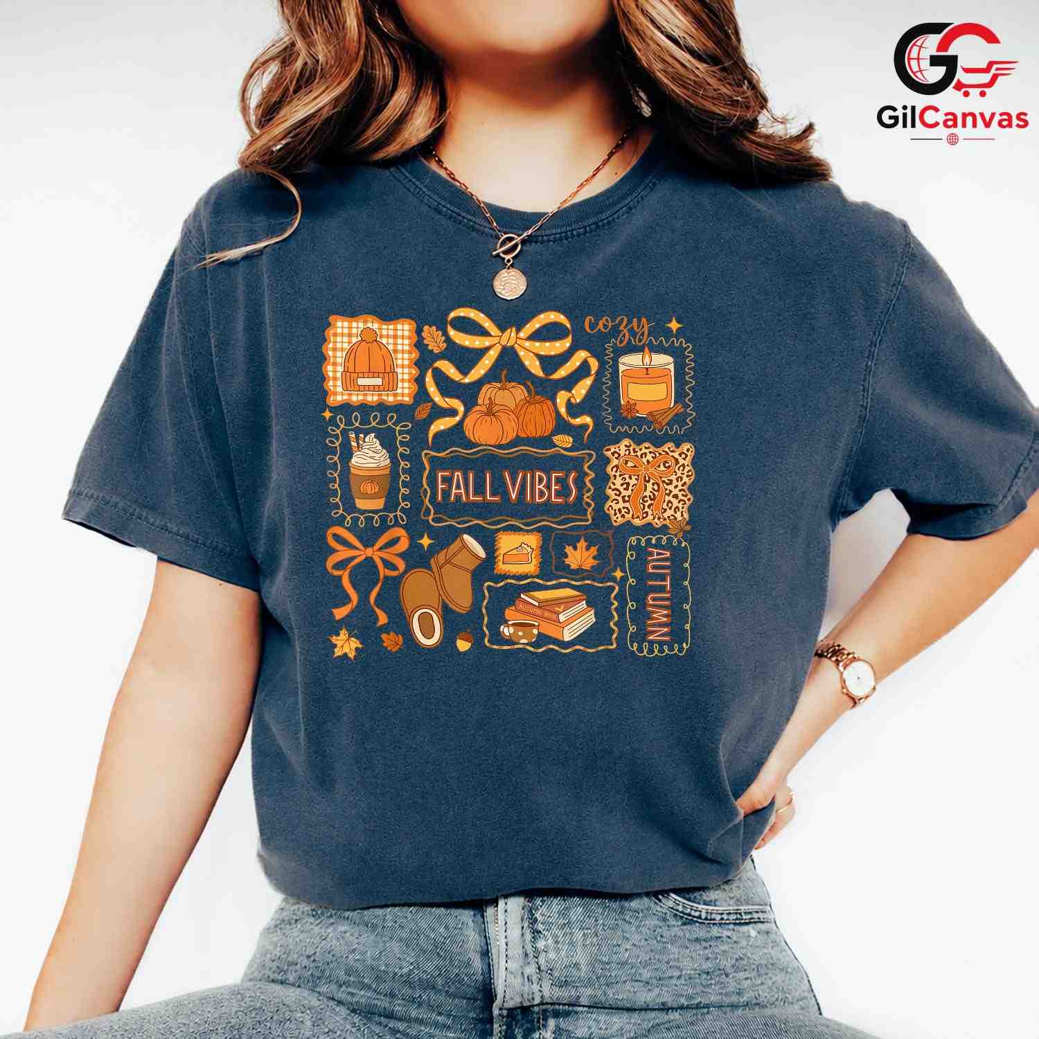 Cozy Fall Vibes Autumn Shirt Unisex Celebration Gift Idea For All Ages Friends