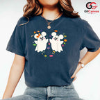 Cute Ghost Couple Halloween T-Shirt Unisex Spooky Trick Or Treat Family Gift