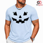 Cute Pumpkin Face Halloween T-Shirt Unisex Spooky Fall Celebration Gift Kids