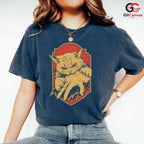 Dark Gothic Angry Cat T-Shirt Feline Attack Halloween Unisex Pet Graphic Apparel