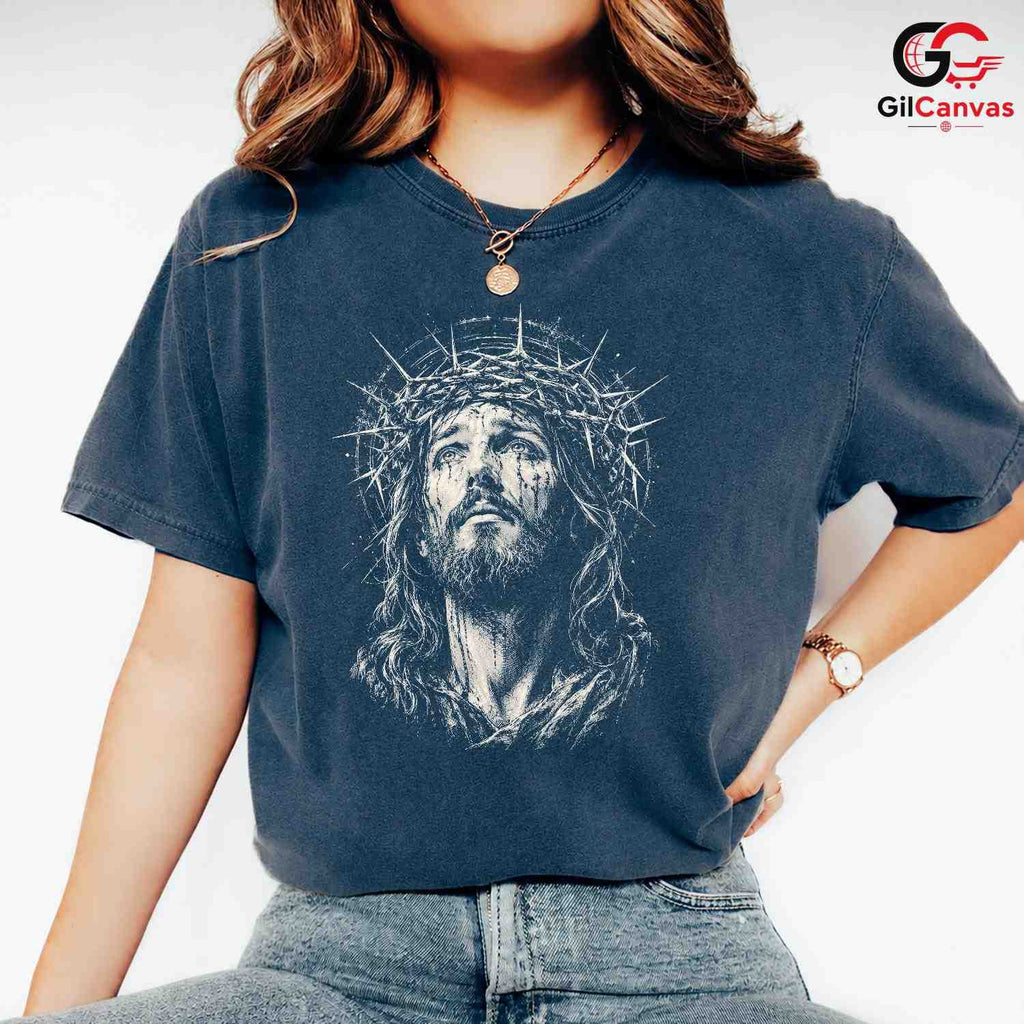 Easter Christ Portrait Shirt Faith Based Religious Apparel Men Women Apparel