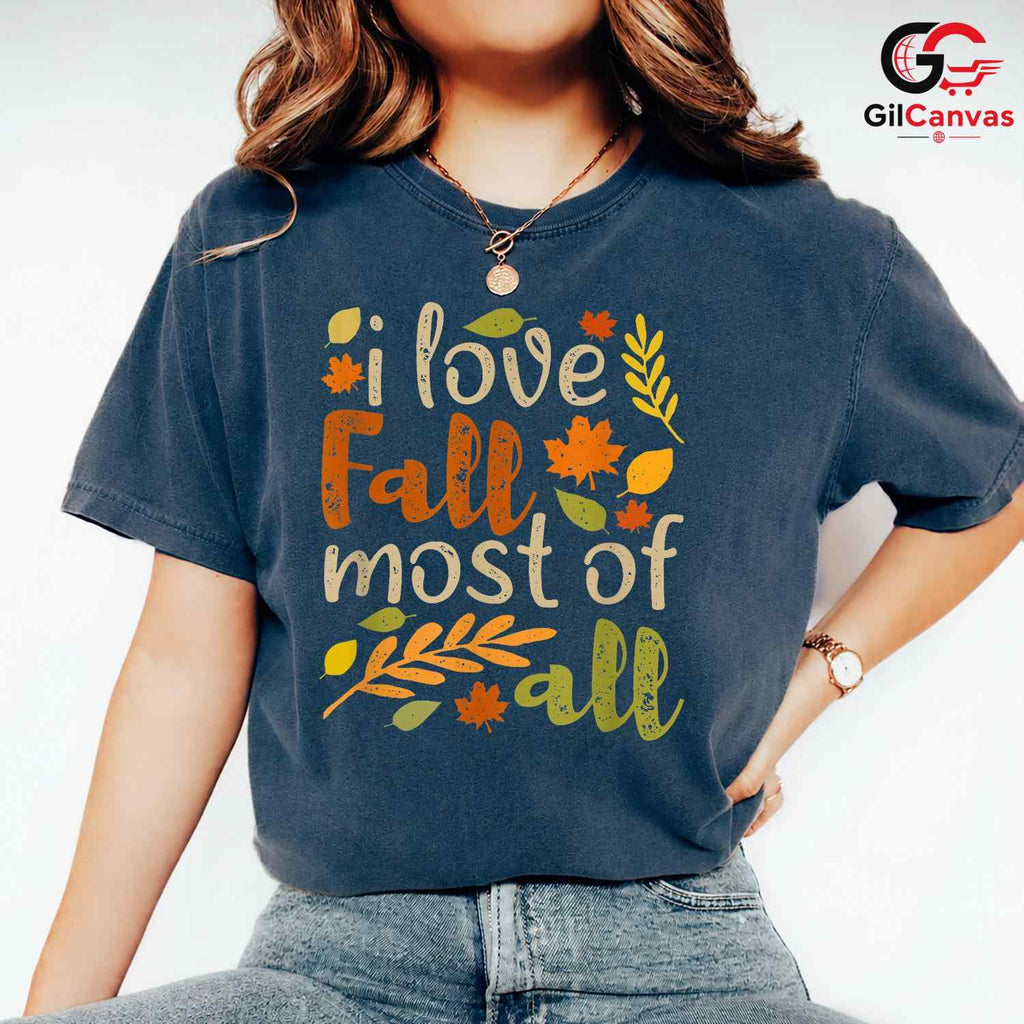 Fall Autumn Lover Seasonal Tee Unisex Perfect Cozy Gift For Kids And Adults