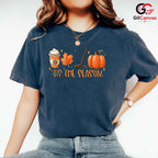 Fall Hockey Pumpkin Spice T-Shirt Unisex Cozy Autumn Sports Fan Game Day Gift