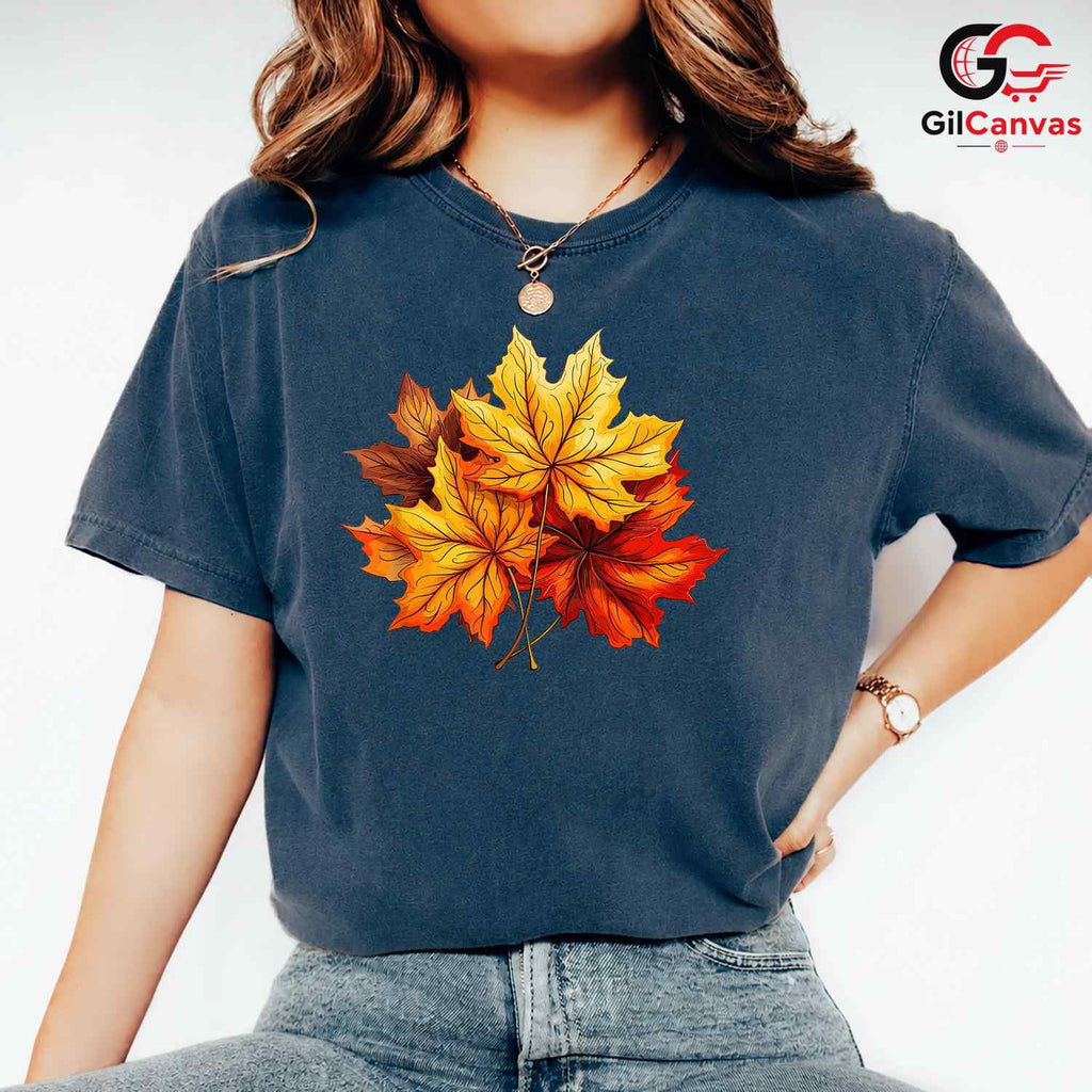 Fall Leaves Nature Lover Shirt Unisex Cozy Autumn Celebration Gift For All