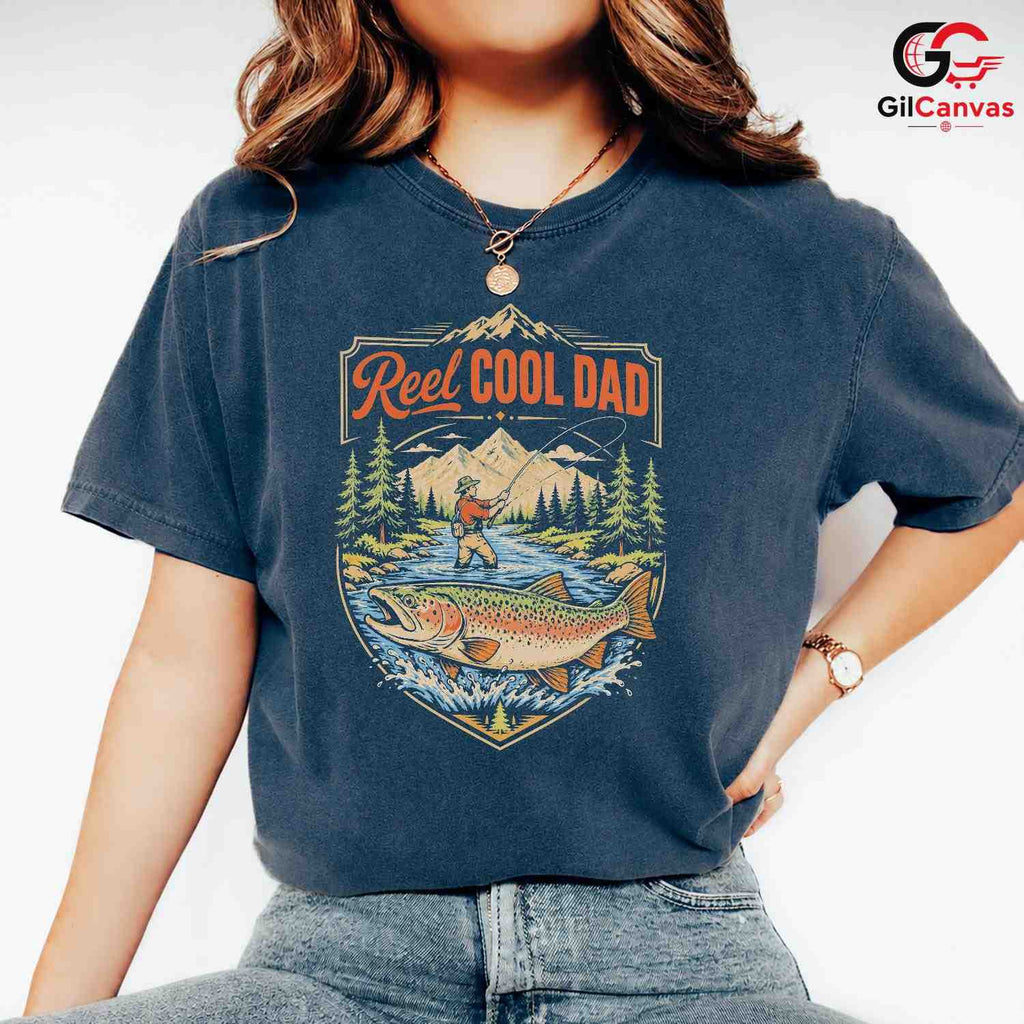 Fathers Day Trout Fishing T-Shirt Outdoor Angler Dad Unisex Graphic Apparel