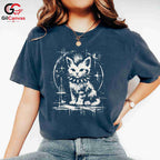 Festive Cute Cat T-Shirt Men Women Animal Lover Festival Casual Apparel Graphic