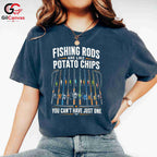 Fishing Day Graphic T-Shirt Sporty Rods Chips Enthusiast Fun Unisex Apparel