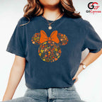Floral Cartoon Mouse T-Shirt Unisex Cute Fall Celebration Gift Idea For Kids