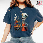 Funny BBQ Skeleton Chef Shirt Unisex Great Grilling Foodie Gift For Halloween
